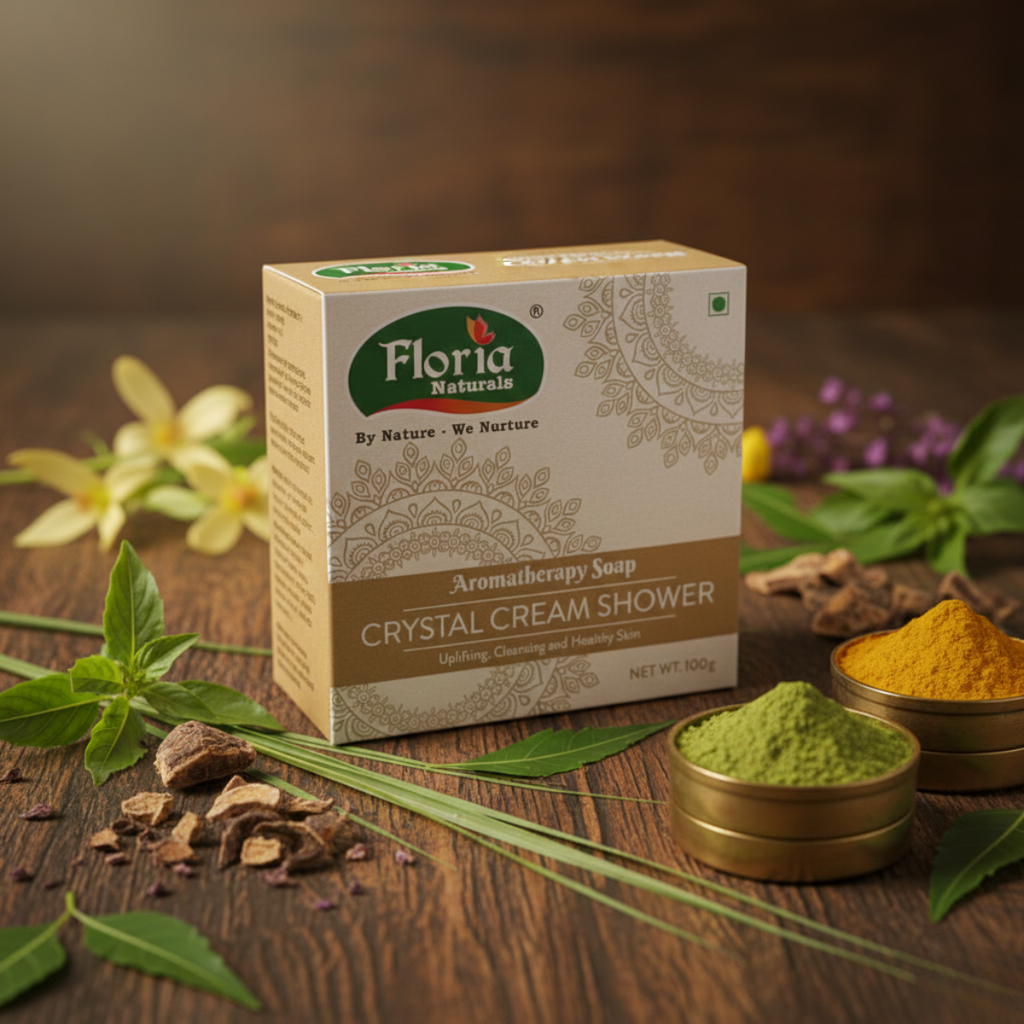 Crystal Cream Shower aromatherapy soap by Floria Naturals, photo