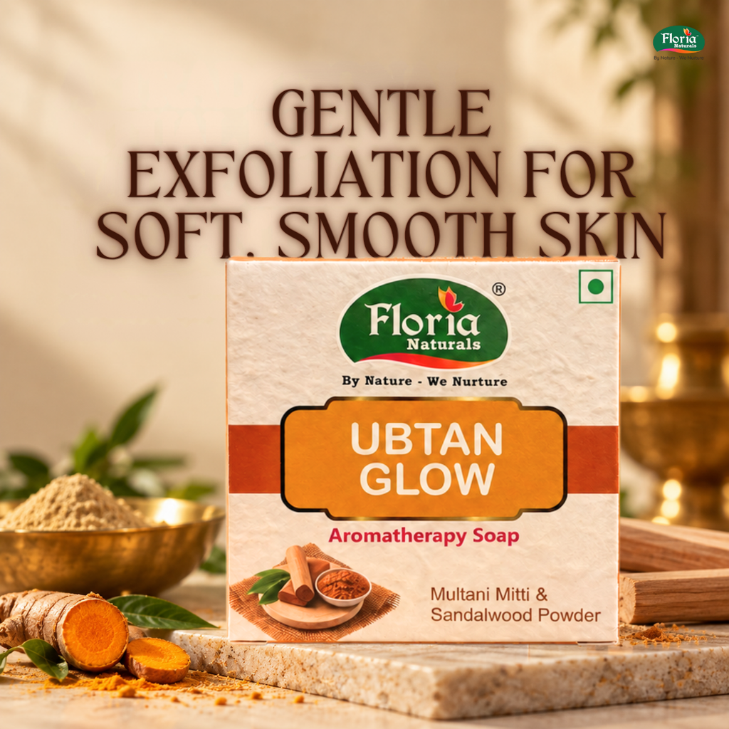 Ubtan Glow Aromatherapy Soap | TFM 80% | Mild Exfoliating. Brightening | Sulphate Free, 100g