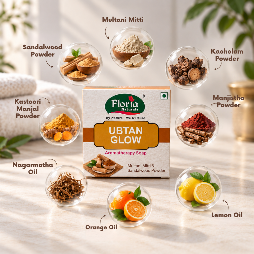 Ubtan Glow Aromatherapy Soap | TFM 80% | Mild Exfoliating. Brightening | Sulphate Free, 100g