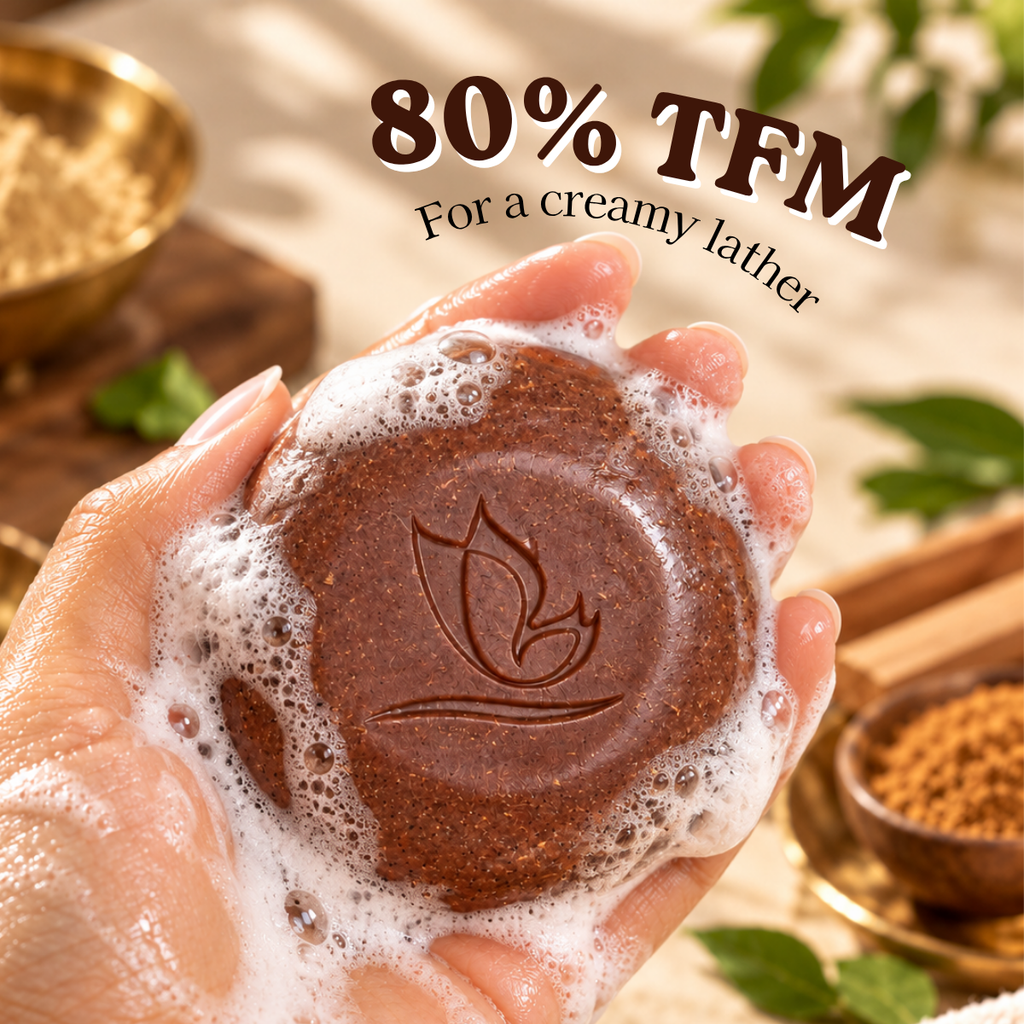 Ubtan Glow Aromatherapy Soap | TFM 80% | Mild Exfoliating. Brightening | Sulphate Free, 100g