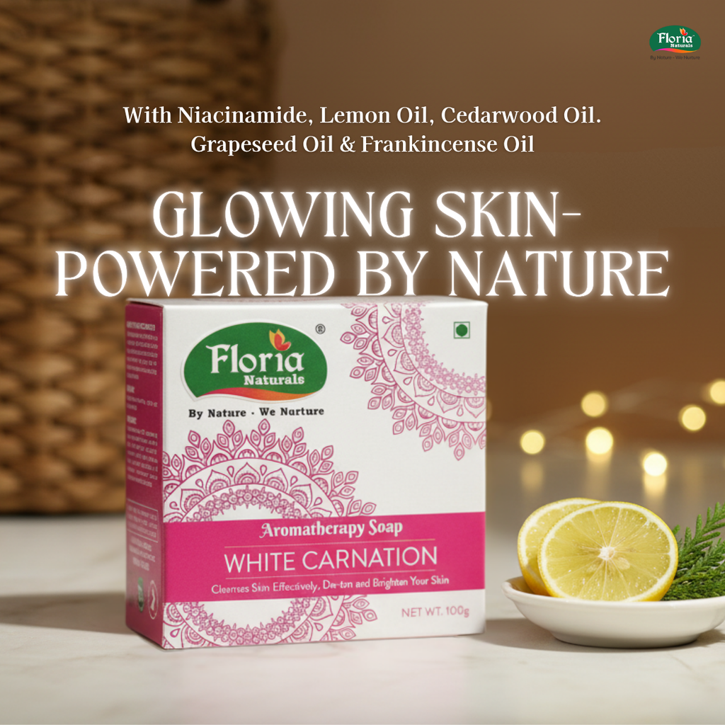 White Carnation aromatherapy soap by Floria Naturals, photo 2