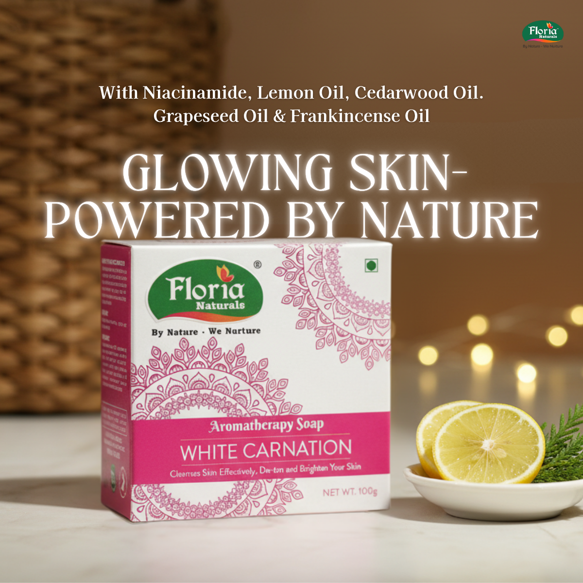 White Carnation aromatherapy soap by Floria Naturals, photo 2