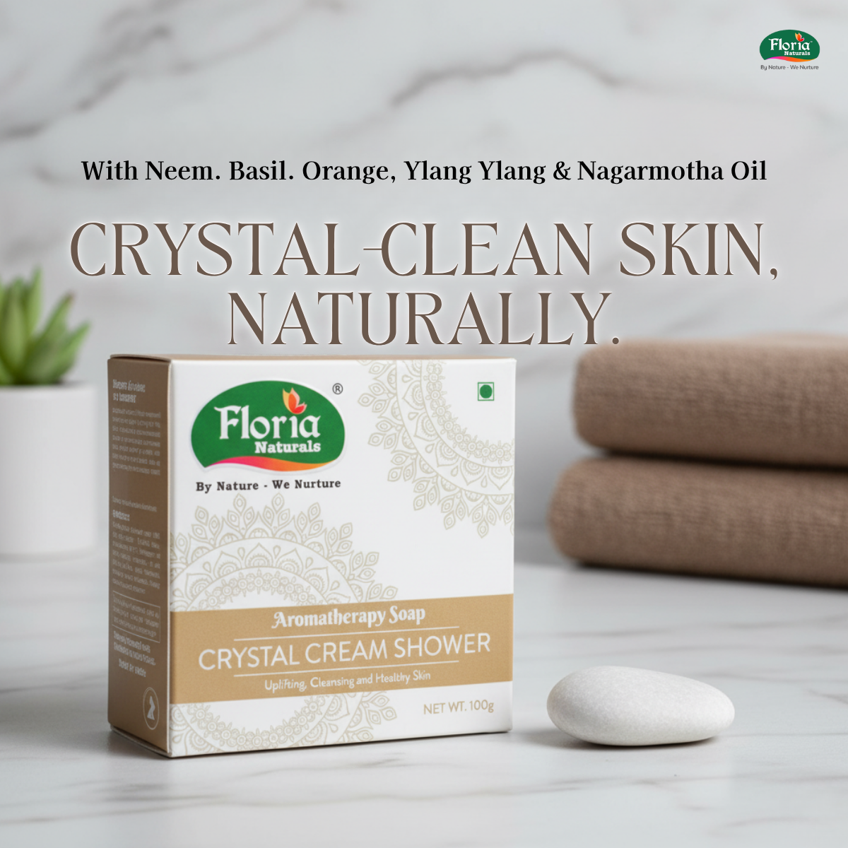 Crystal Cream Shower aromatherapy soap by Floria Naturals, photo 3