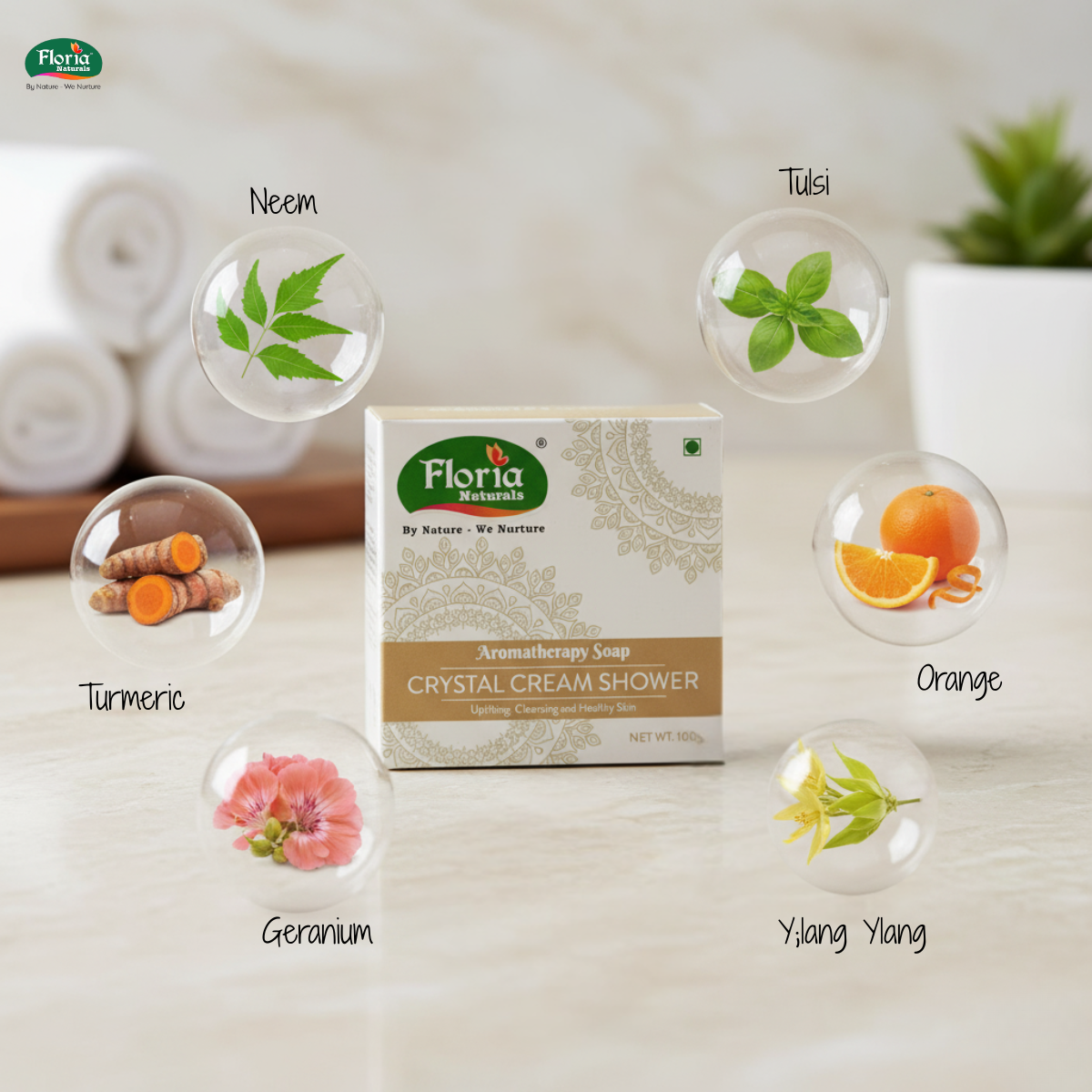 Crystal Cream Shower aromatherapy soap by Floria Naturals, photo 5
