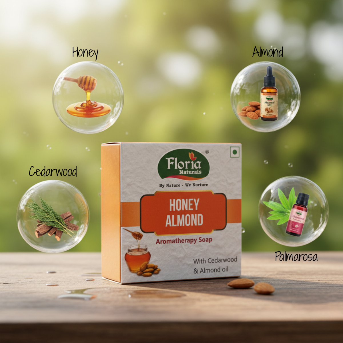 Honey Almond aromatherapy soap by Floria Naturals, photo 5