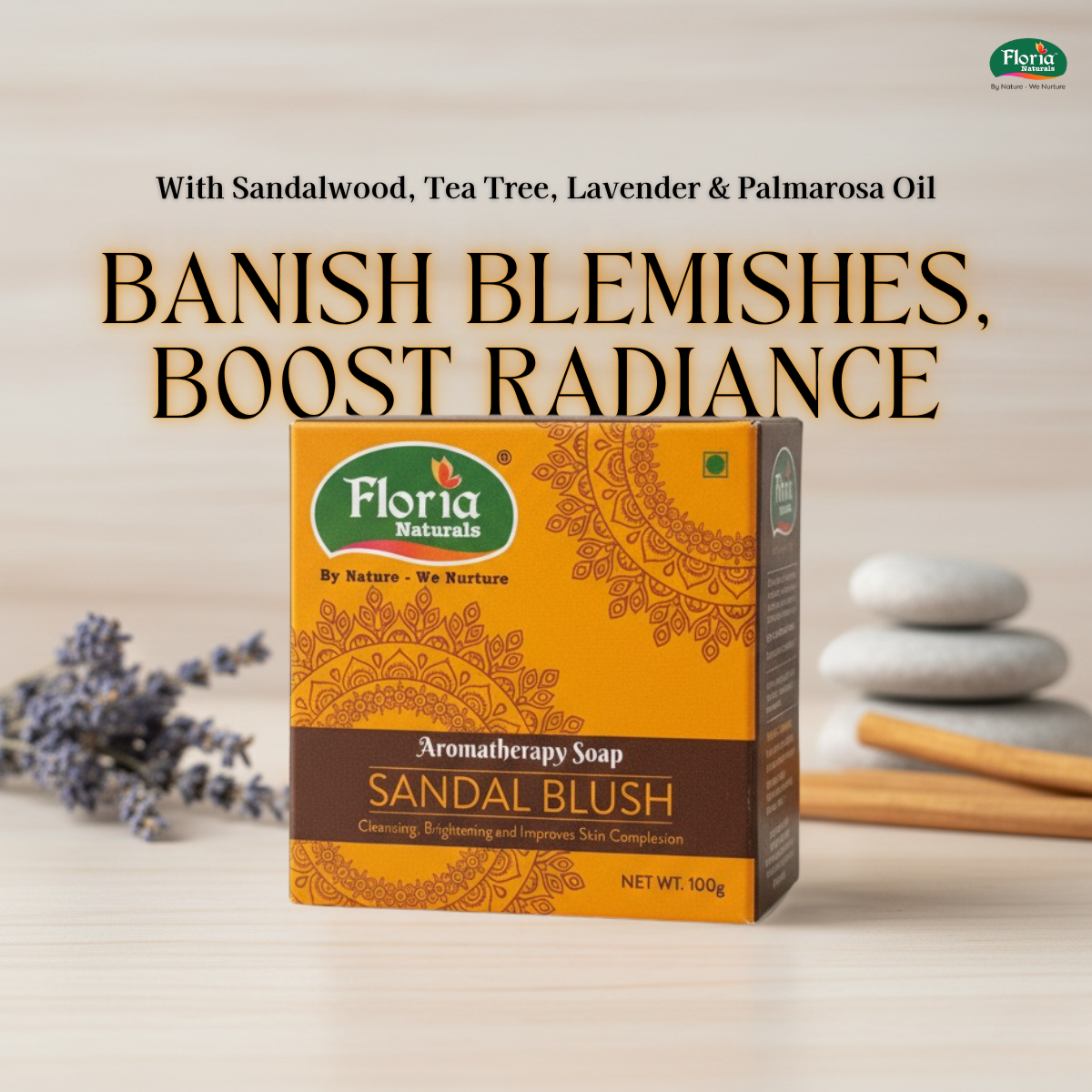 Sandal Blush aromatherapy soap by Floria Naturals, photo 3